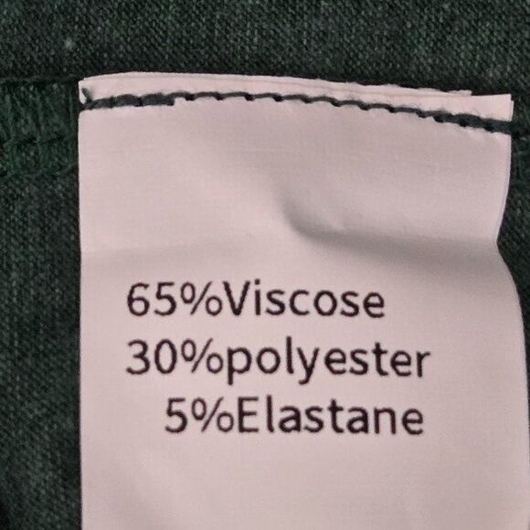 NWOT | Forest Green V-Neck Henley Roll Tab Short Sleeve Top | Small - Picture 4 of 6